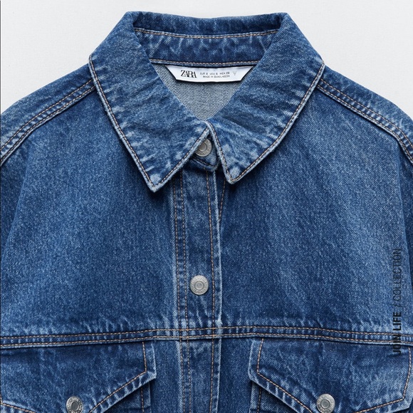 On sale Zara oversized denim shirt - Picture 7 of 10